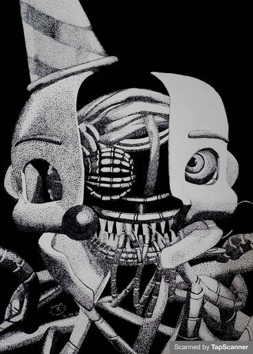 pontilhismo, nanquim